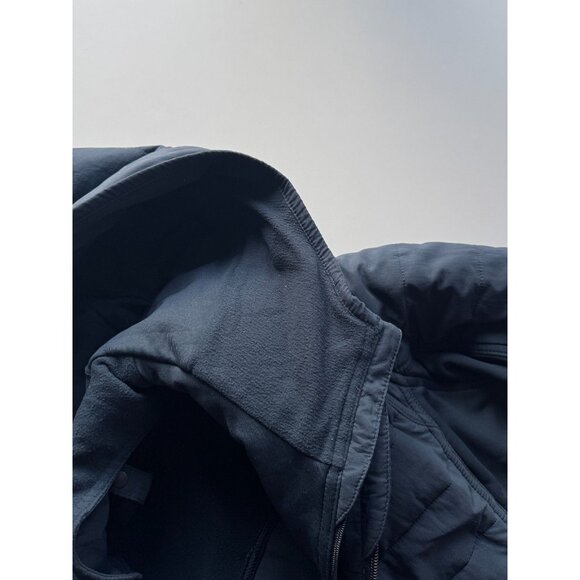 LULULEMON Extra Mile Navy Tech Fleece Removable Dickey Hooded Jacket, Size 4 - Picture 9 of 16